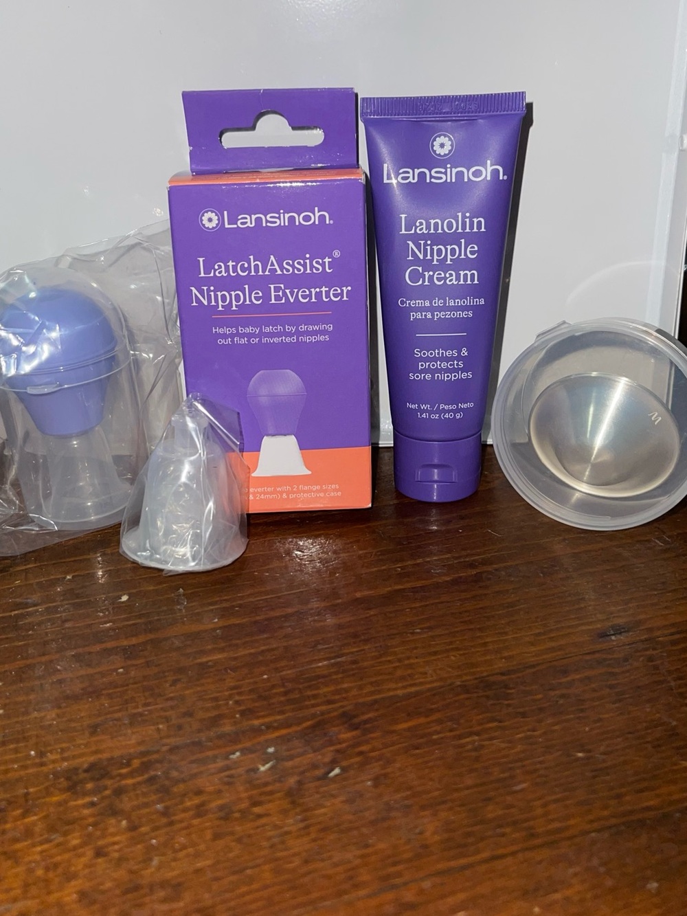 Momcozy Shields - Lansinoh Lanolin Nipple Cream & LatchAssist Set - Purple